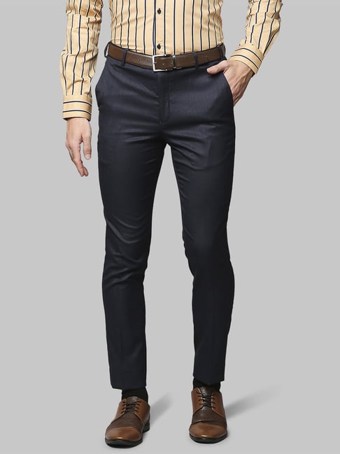 Buy PARK AVENUE Mens 4 Pocket Solid Formal Trousers | Shoppers Stop