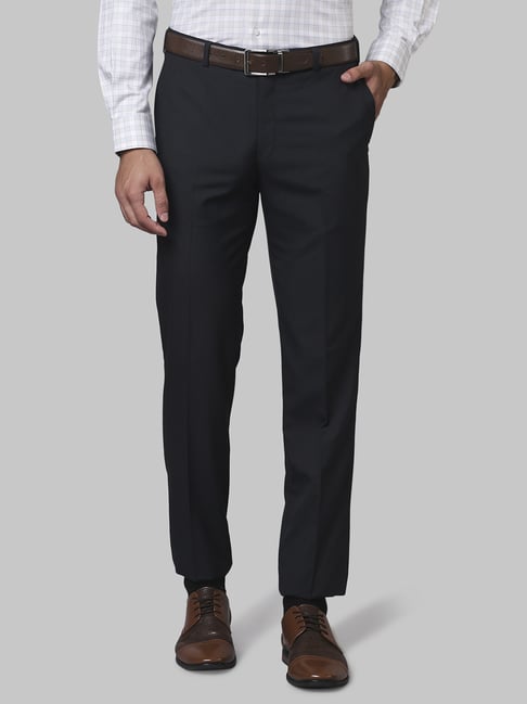 Raymond Grey Checked Slim Fit Formal Trouser  Buy Raymond Grey Checked  Slim Fit Formal Trouser online in India
