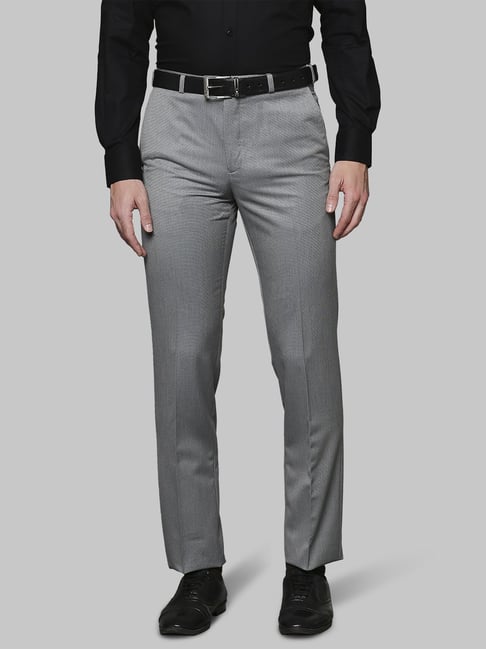 Buy Raymond Navy Slim Fit Flat Front Trousers for Mens Online @ Tata CLiQ