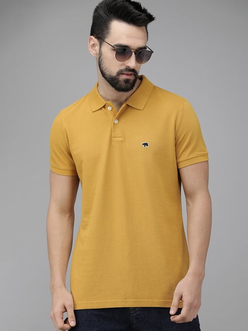 Buy The Bear House Mustard Polo T-Shirt for Men's Online Tata CLiQ