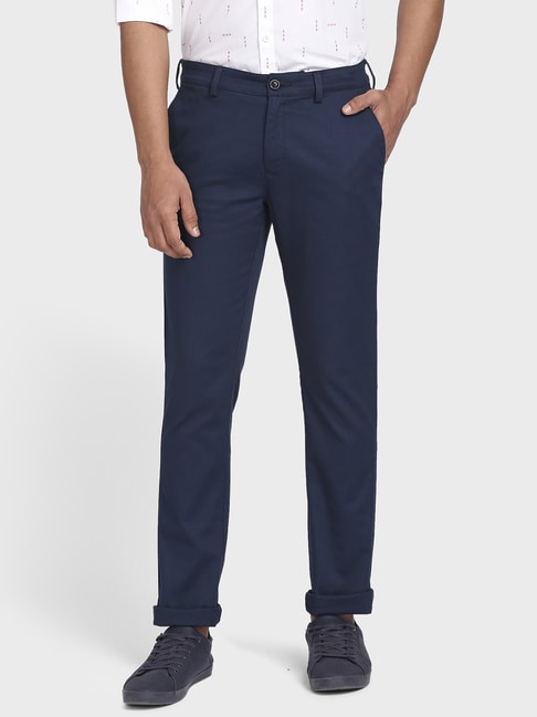 Buy Colorplus Black Tailored Fit Trousers for Mens Online @ Tata CLiQ-totobed.com.vn