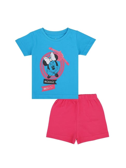 Buy Online Girls White & Pink T-Shirt With Short Pants, Baby Girl Clothes