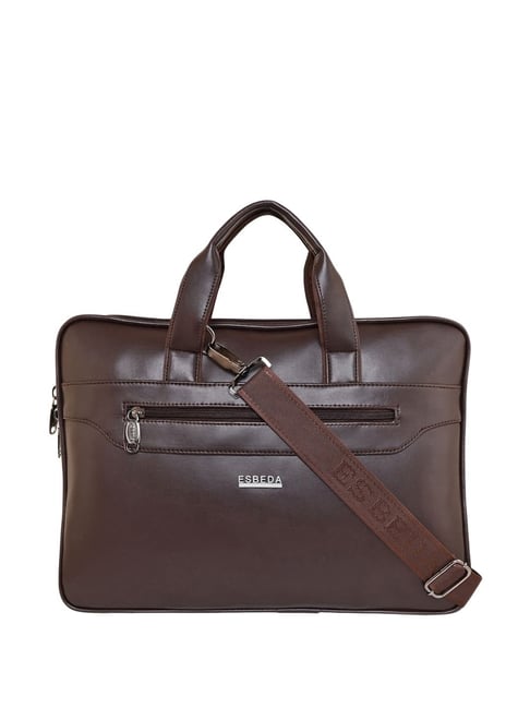 Buy Esbeda Brown Medium Laptop Messenger Bag Online At Best Price Tata CLiQ