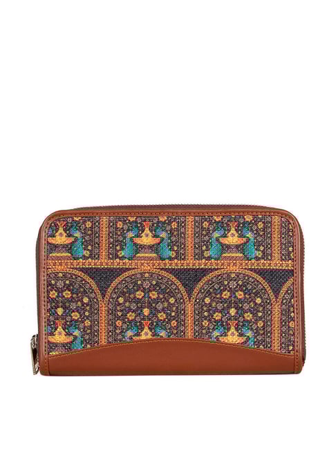 ZOUK Multicolor Printed Zip Around Wallet for Women-picture-34