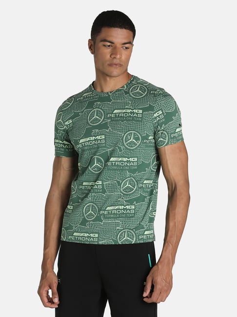 Puma Motorsport Green Round Neck T-Shirt