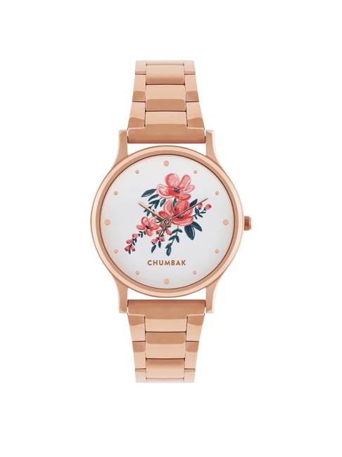 Buy FCUK Women Analogue Watch With Floral Printed Leather Strap - FK00032C  (M) Online