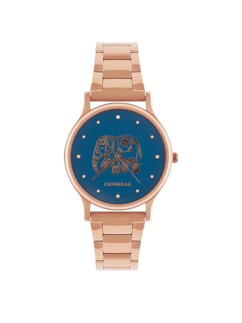 Buy Chumbak Regal Elephant Wrist Watch- Black Online