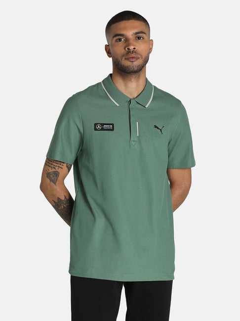 Puma green polo outlet shirt