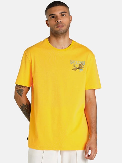 Puma Downtown Yellow Crew T-Shirt