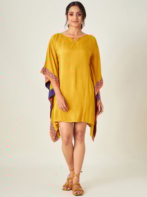 Buy The Kaftan Company Yellow Kaftan Dress for Women's Online