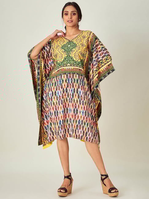 Buy The Kaftan Company Multicolor Printed Kaftan Dress for Women's