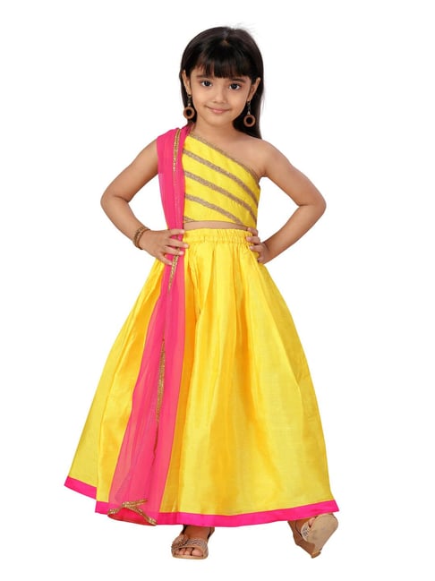 Sunny Yellow Lehenga Choli for Kids – Lagorii Kids