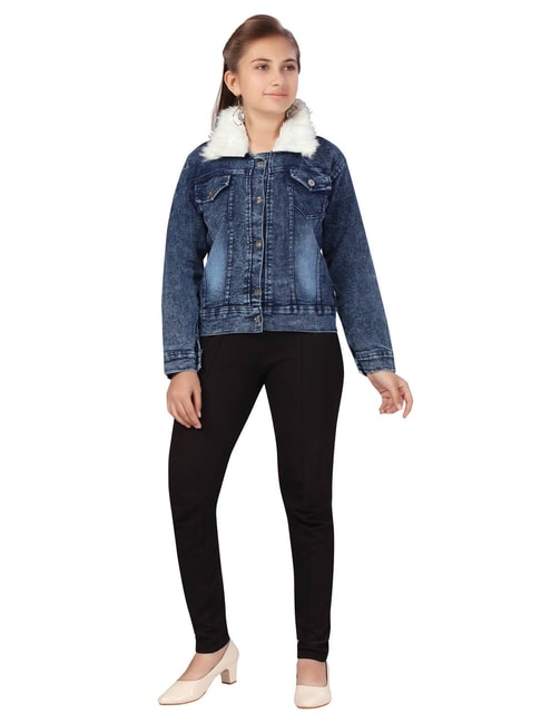 NEGJ Zipper Denim Jackets for Women - Plus Size Long Sleeve Lapel Denim Coat  Winter Casual Tops Fashion Outerwear at Amazon Women's Coats Shop