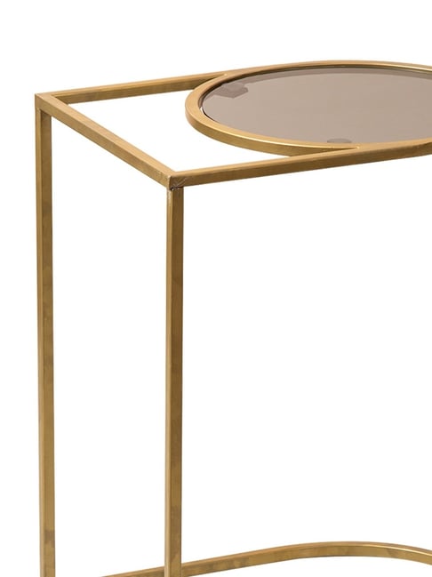 Netroots Solid Gold Iron Magazine Coffee Table-Nestroots-HomeFurnishing-TATA CLIQ