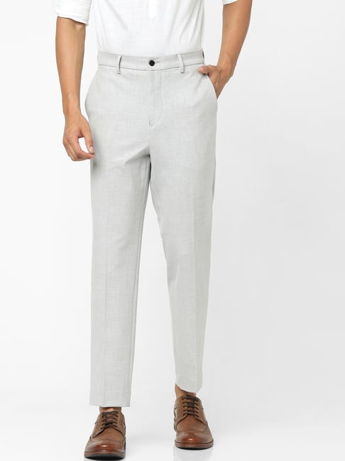 White Slim Fit Cotton Pants for Men by GentWith  Worldwide Shipping  Slim  fit cotton pants White pants men Best mens pants