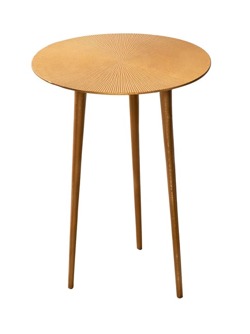 Netroots Printed Gold Aluminium Side Table-Nestroots-HomeFurnishing-TATA CLIQ