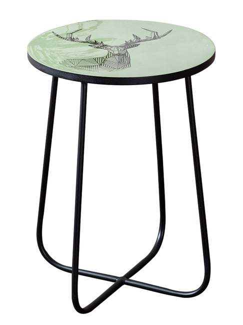 Netroots Printed Green Iron Coffee Table-Nestroots-HomeFurnishing-TATA CLIQ