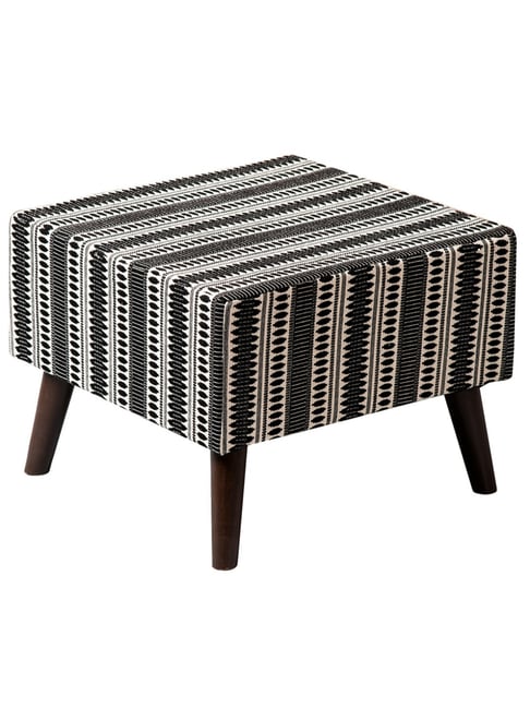 Netroots Printed Black Cotton Canvas 4 Leg Benches-Nestroots-HomeFurnishing-TATA CLIQ