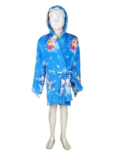 Spaces Disney Frozen Character Based Blue Cotton Bathrobes
