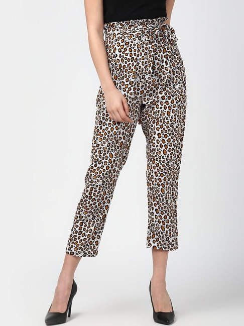 Buy Women Girls Leggings Elastic Leopard Print Yoga Pants Sport Gym Trousers  Slim-fit Leggings (L, Brown) at Amazon.in