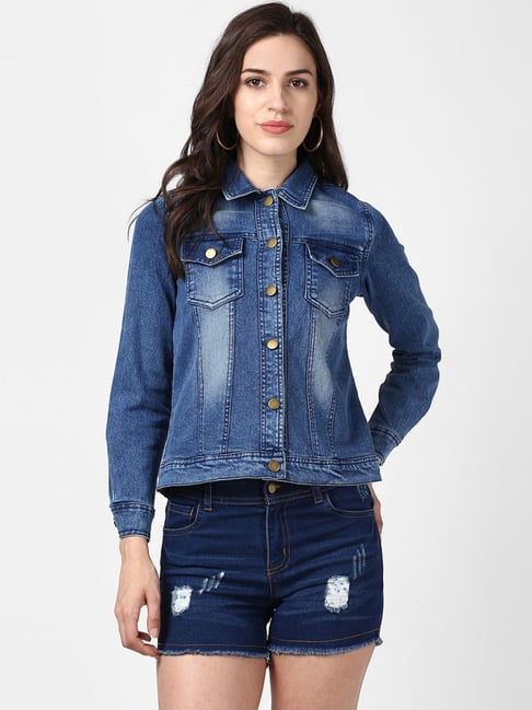hot sale blue denim jacket women| Alibaba.com