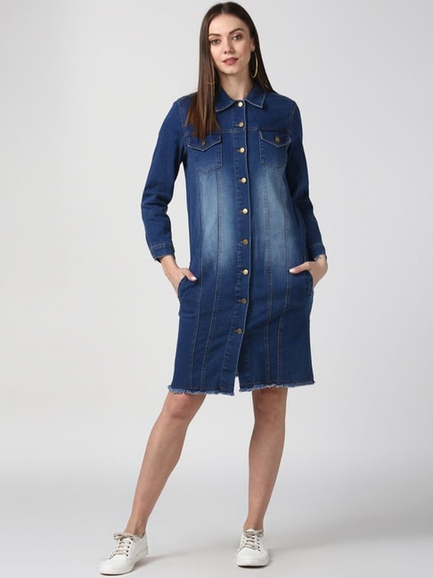 Sixth June Longline Denim Jacket With Fleece Lining in Blue for Men | Lyst