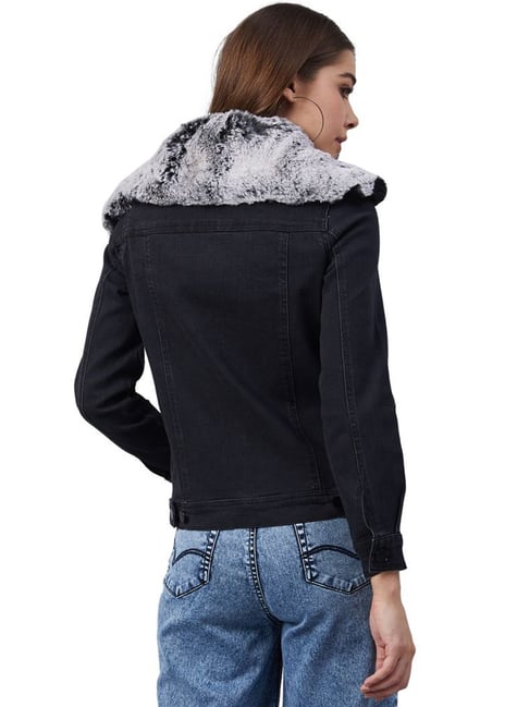 Buy cfzsyyw Mens Warm Lambs Wool Lined Denim Jacket Thicken Jean Coat Blue  XL at Amazon.in