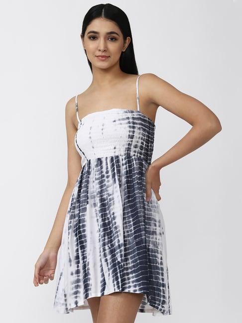Forever 21 White Mini Fit & Flare Dress Price in India