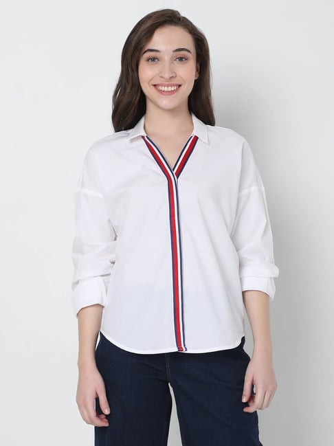 Vero Moda White Regular Fit Shirt Price in India