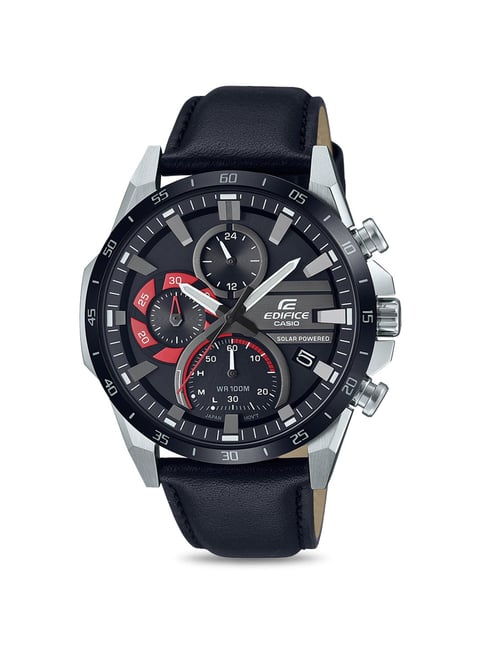 Casio black deals analog watch