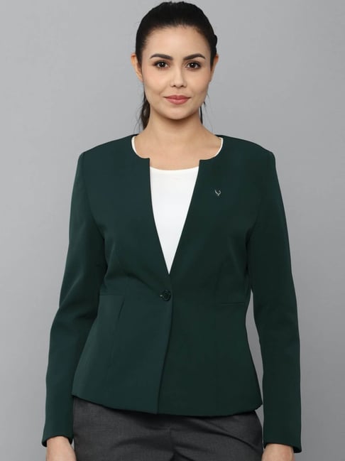 Buy Allen Solly Green V Neck Blazer for Women Online Tata CLiQ