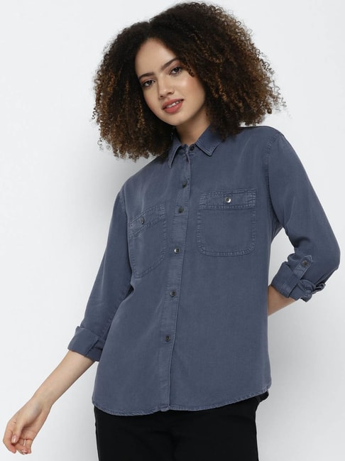 American Eagle Outfitters Blue Shirt Price in India