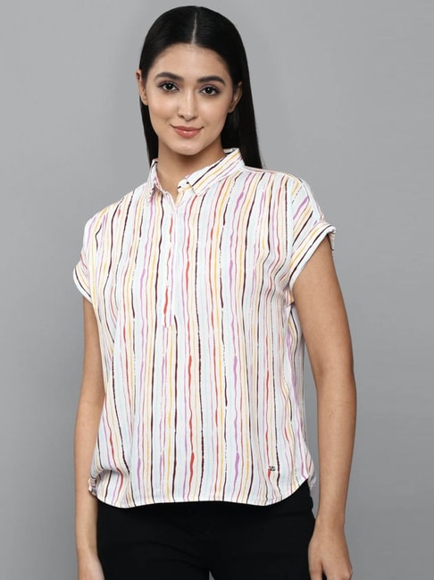 Allen Solly White Striped Shirt Price in India