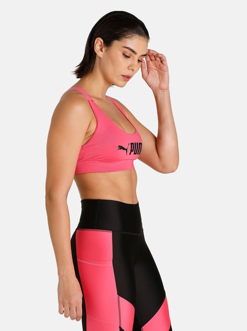 Puma Pink Logo Sports Bra