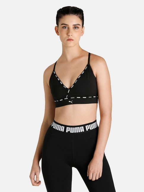 Buy Puma Black Printed Sports Bra for Women Online @ Tata CLiQ