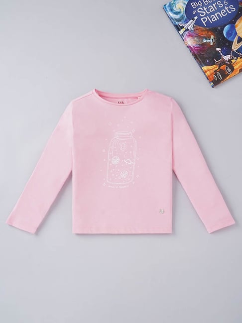 Ed-a-Mamma Kids Pink Printed Full Sleeves T-Shirt-picture-36