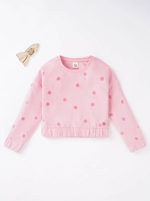 Ed-a-Mamma Kids Pink Printed Full Sleeves Sweatshirt-picture-41