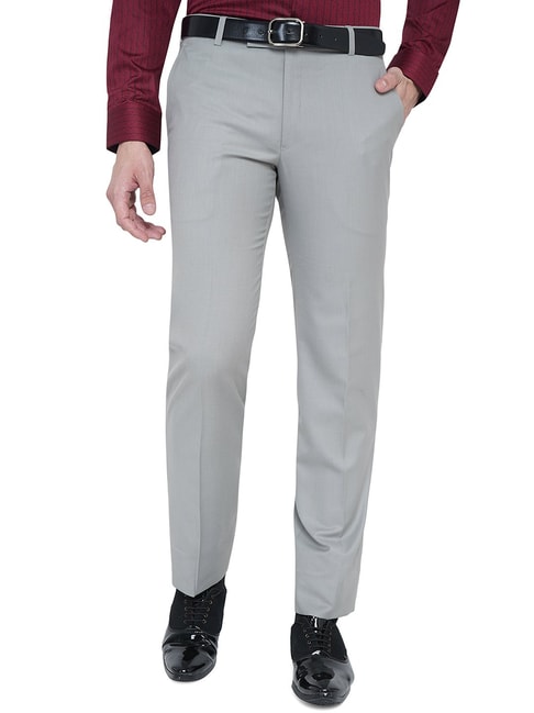 Buy online Grey Solid Formal Trouser from Bottom Wear for Men by Solemio  for 779 at 61 off  2023 Limeroadcom