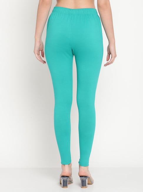 Buy TAG 7 Sky Blue Cotton Leggings for Women Online @ Tata CLiQ