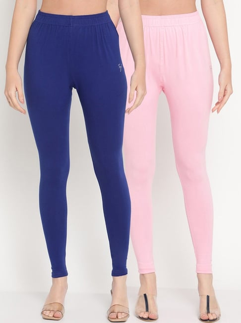 Buy online Pink Cotton Leggings from Capris & Leggings for Women