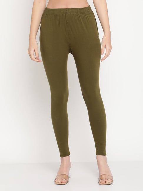Buy Wardrobe Malfunction Olive Green Fitness Leggings Side Mesh Strechable  Tights Gymwear yogawear Yoga Pants at Amazonin