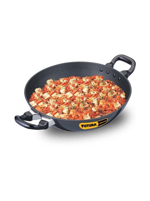 Hawkins Black Hard Anodised 25.6 cm Non-Stick Kadai (2.5 L) - Set of 1