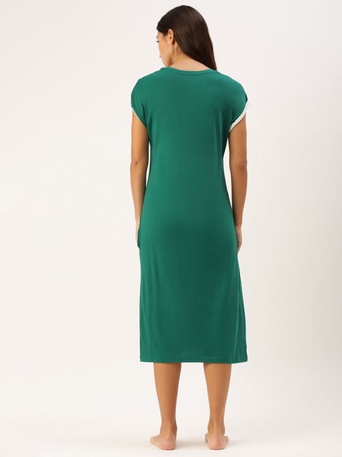 Buy Slumber Jill Green Printed Night Dress for Women Online Tata CLiQ