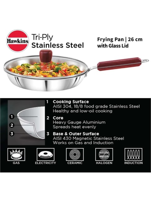 Hawkins stainless 2024 steel frying pan