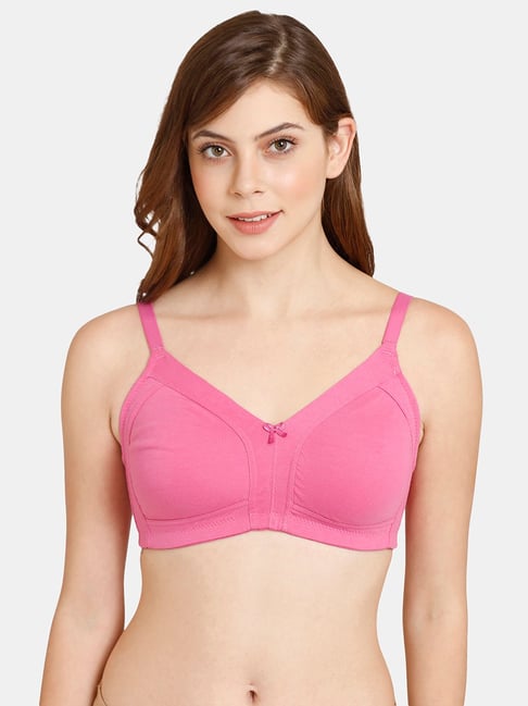 Rosaline by Zivame Pink Wireless T-Shirt Bra Price in India