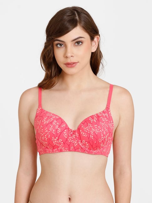 Buy Rosaline by Zivame Pink Printed Under-Wired T-Shirt Bra for Women's  Online @ Tata CLiQ