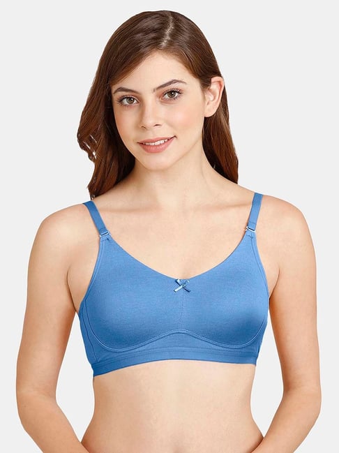 Rosaline by Zivame Blue Wireless T-Shirt Bra Price in India