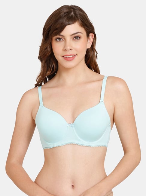 Buy Rosaline by Zivame Light Blue Under-Wired T-Shirt Bra for