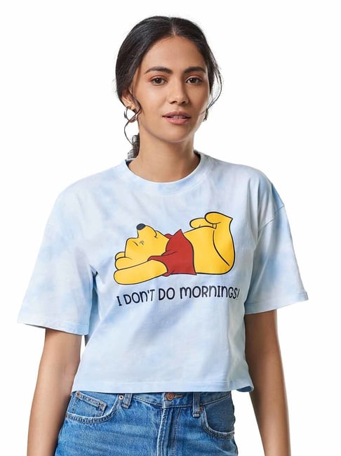 The Souled Store Light Blue Winnie The Pooh Printed T-Shirt Price in India