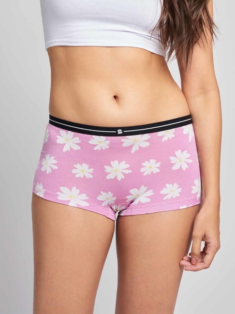 The Souled Store Pink Printed Boy Shorts Price in India